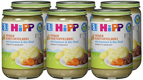 HiPP Kartoffelbrei mit Karotten und Bio-Rind, 6 × 220 g