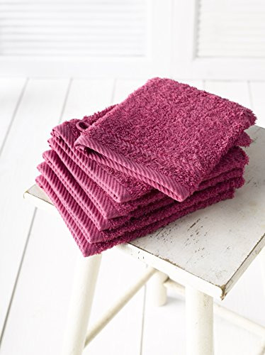 De Witte Lietaer Waschlappen 194825, sechs Stück, Fuchsia