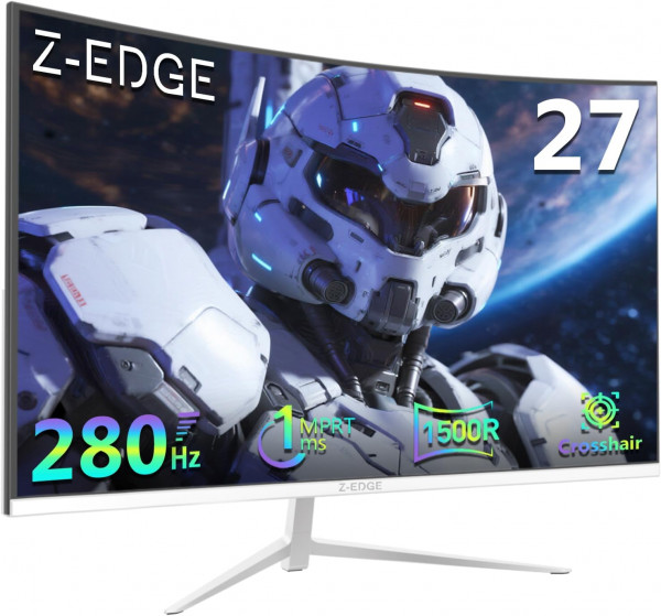 Z-Edge 27 Zoll Curved Gaming Monitor 280Hz - Weiß