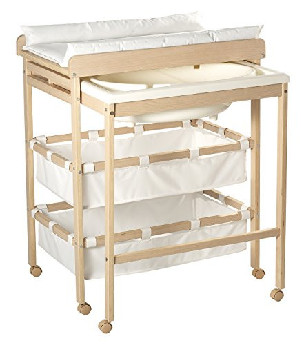 roba Baby Pool Bade-Wickelkombination, Holz natur