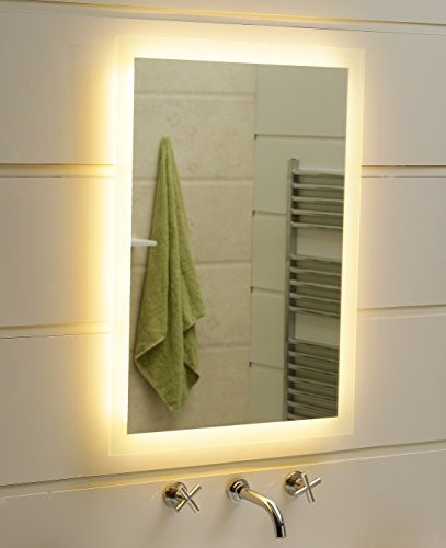 GS084N LED-Badspiegel, 50 × 70 cm, warmweiß