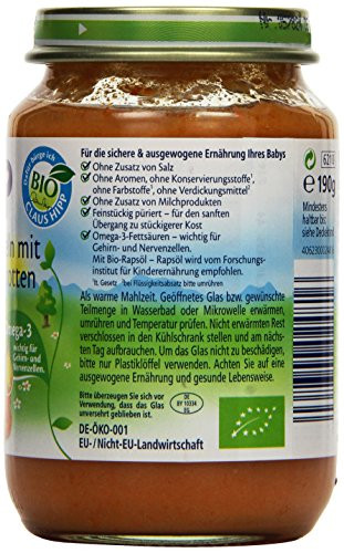 HiPP Bio-Schinkennudeln mit Tomaten und Karotten, 6 × 190 g