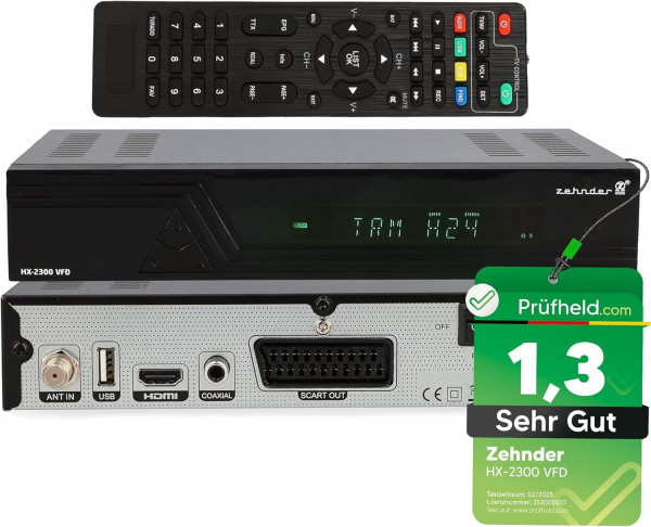 Zehnder HX 2300 VFD Sat Receiver mit Aufnahmefunktion