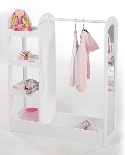 roba Kindergarderobe, weiß, mit Spiegel und Kleiderstange