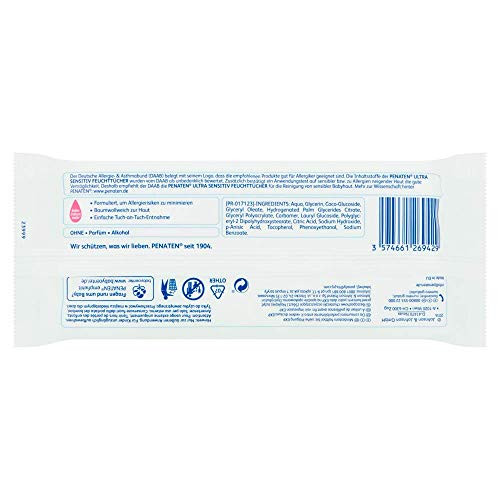 Penaten Ultra Sensitiv Feuchttücher, 15 × 56 Stück