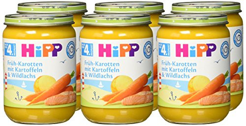 HiPP Früh-Karotten mit Kartoffeln und Lachs, 6 × 190 g