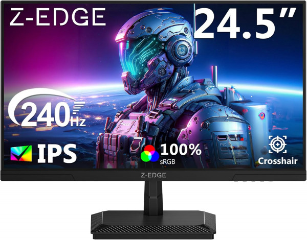 Z-Edge 24,5 Zoll 240Hz Gaming Monitor - Schwarz